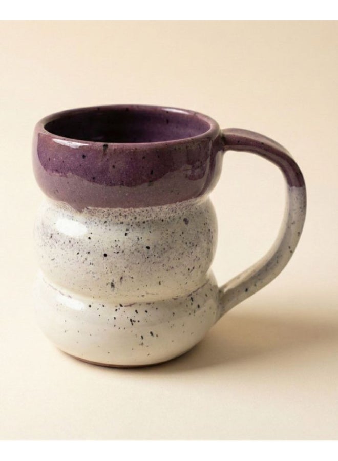 Casa Home 300ml Ceramic Mug Dusty Purple & Speckled Cream, Heat-Resistant, Microwave/Oven/Dishwasher Safe - Image 1